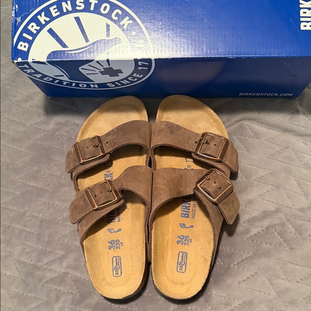 Birkenstock Tan Suede Sandals